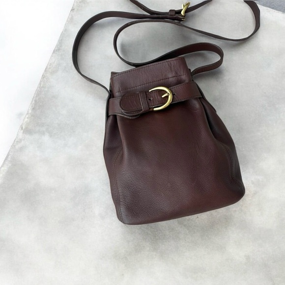 Vintage Coach Cornelia Belted Bucket Backpack in Chocolate Brown Leather - Picture 1 of 11